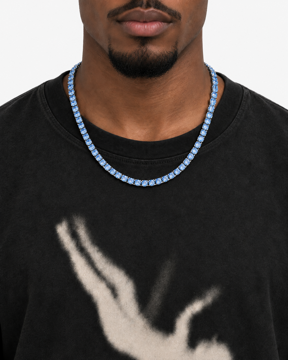 VERDANORA Blue Iced Out Tennis Chain | Premium Zircon | 5 mm