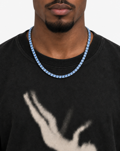 VERDANORA Blue Iced Out Tennis Chain | Premium Zircon | 5 mm