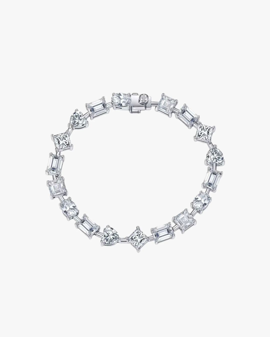 Verdanora Princess Cut Moissanite Bracelet – 925 Sterling Silver, VVS Brilliance