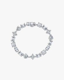 Verdanora Princess Cut Moissanite Bracelet – 925 Sterling Silver, VVS Brilliance