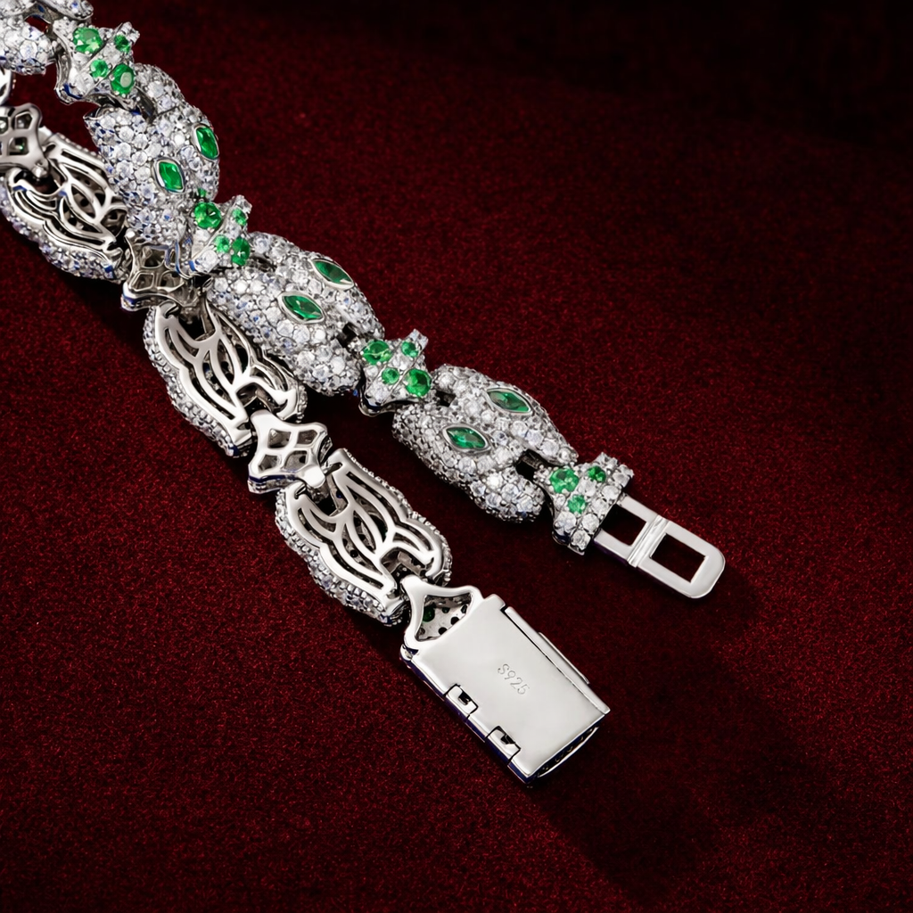 VERDANORA Premium Moissanite Statement Bracelet – 11mm – 925 Sterling Silver – Unisex