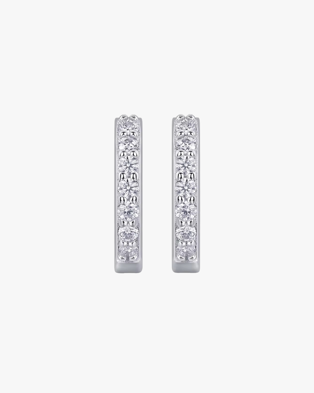 Verdanora Iced Moissanite Hoop Earrings – 925 Sterling Silver, VVS Shine