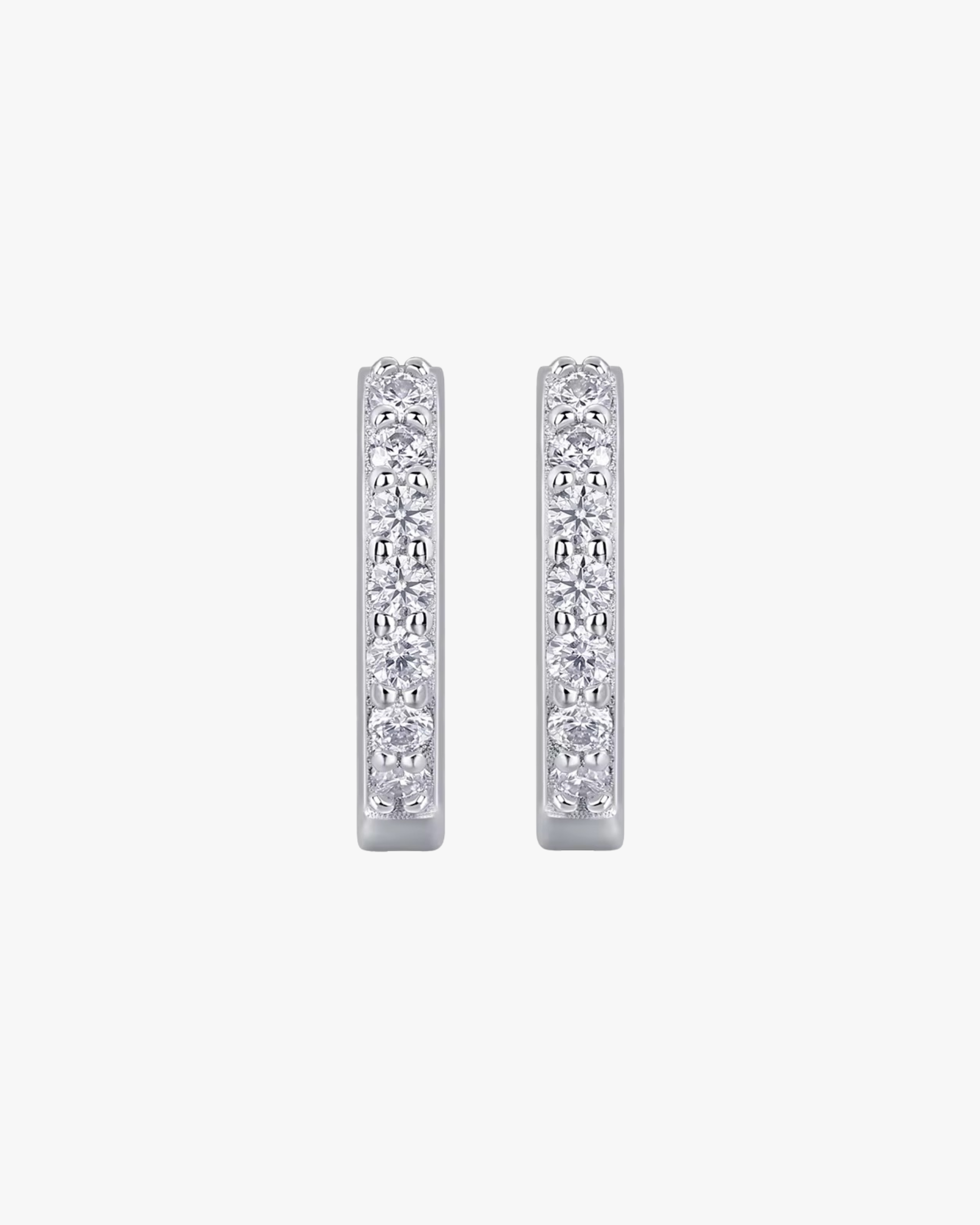 Verdanora Iced Moissanite Hoop Earrings – 925 Sterling Silver, VVS Shine