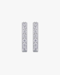 Verdanora Iced Moissanite Hoop Earrings – 925 Sterling Silver, VVS Shine