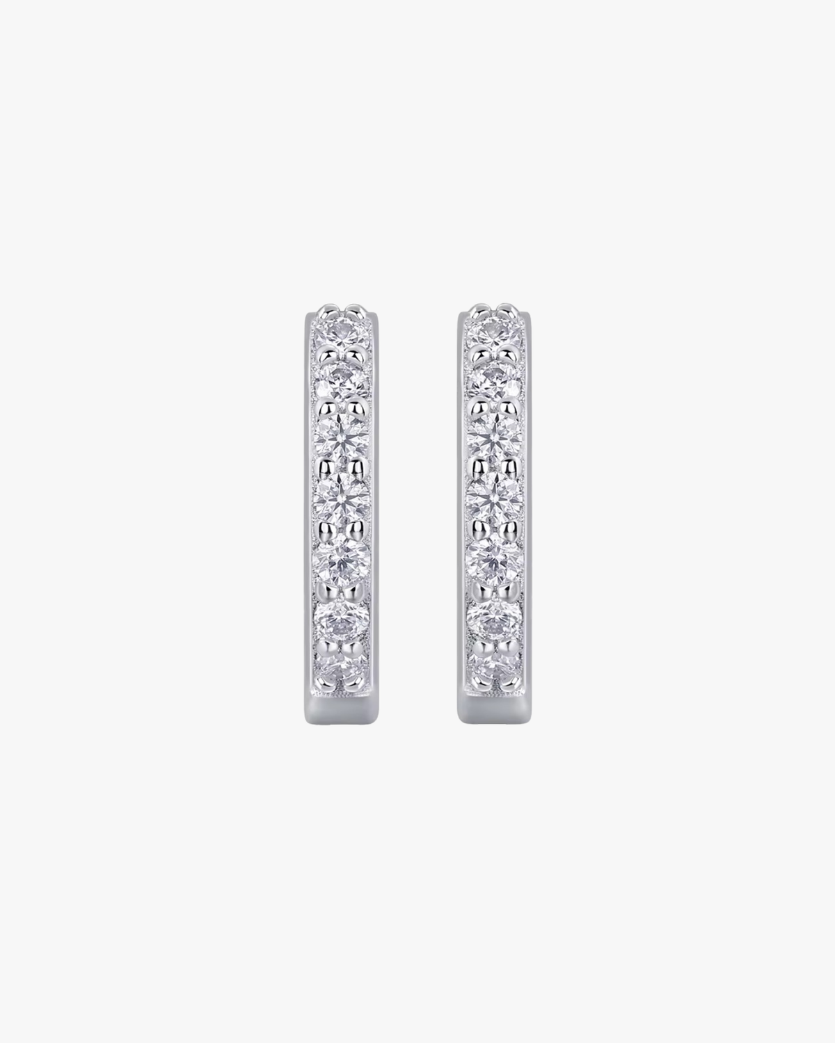 Verdanora Iced Moissanite Hoop Earrings – 925 Sterling Silver, VVS Shine