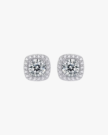 Verdanora Iced Moissanite Stud Earring – 925 Sterling Silver, VVS Brilliance