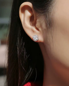 Verdanora Iced Moissanite Stud Earring – 925 Sterling Silver, VVS Brilliance