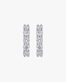 Verdanora Iced Moissanite Hoop Earrings – 925 Sterling Silver, Full VVS Circle