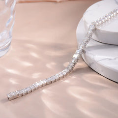 VERDANORA Emerald-Cut Bracelet – S925 Sterling Silver