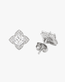 VERDANORA Luxury Moissanite Earrings – 1.2ct Lily Cut Design | 925 Sterling Silver VVS Moissanite Halo Studs for Women | Elegant Gift Jewelry