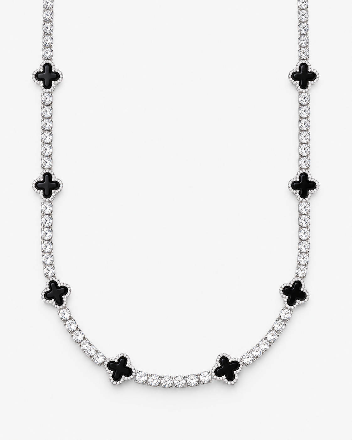 ONYX CLOVER TENNIS CHAIN – ICED OUT