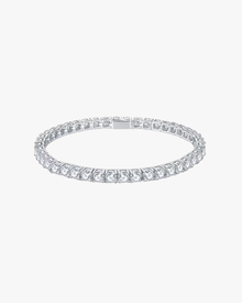 VERDANORA 6.5mm Round Moissanite Tennis Bracelet – D Color – Rhodium S925