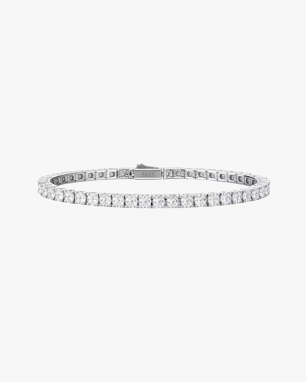 VERDANORA 3mm Moissanite Tennis Bracelet – 925 Sterling Silver – Unisex