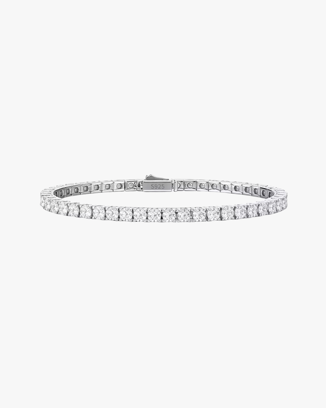 VERDANORA 3mm Moissanite Tennis Bracelet – 925 Sterling Silver – Unisex
