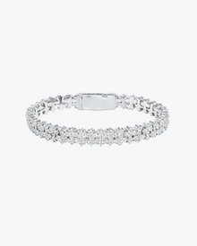 Verdanora Cross-Link Moissanite Bracelet – 925 Sterling Silver, VVS Brilliance