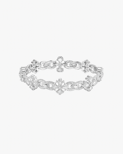 VERDANORA Cross & Infinity Iced Bracelet – VVS Moissanite – 925 Sterling Silver – 14mm