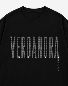 Verdanora Signature Crystal Drop Tee — Noir