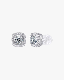Verdanora Iced Moissanite Stud Earring – 925 Sterling Silver, VVS Brilliance