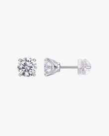 Verdanora Classic Moissanite Stud Earrings – 925 Sterling Silver, VVS Brilliance