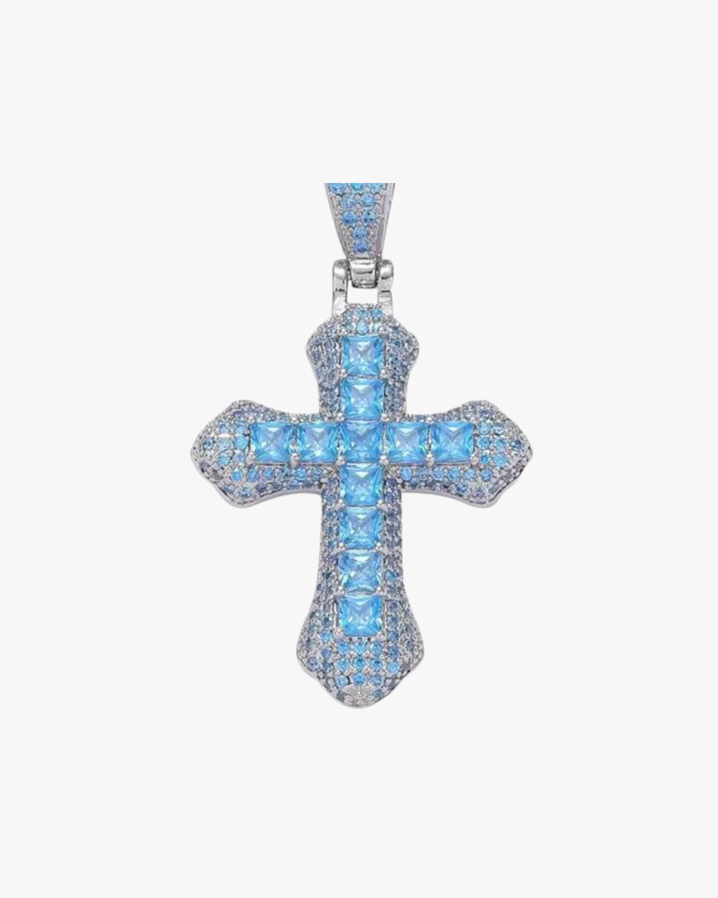 Verdanora Luxury Cross Pendant – Handcrafted with Colored Zircon Stones