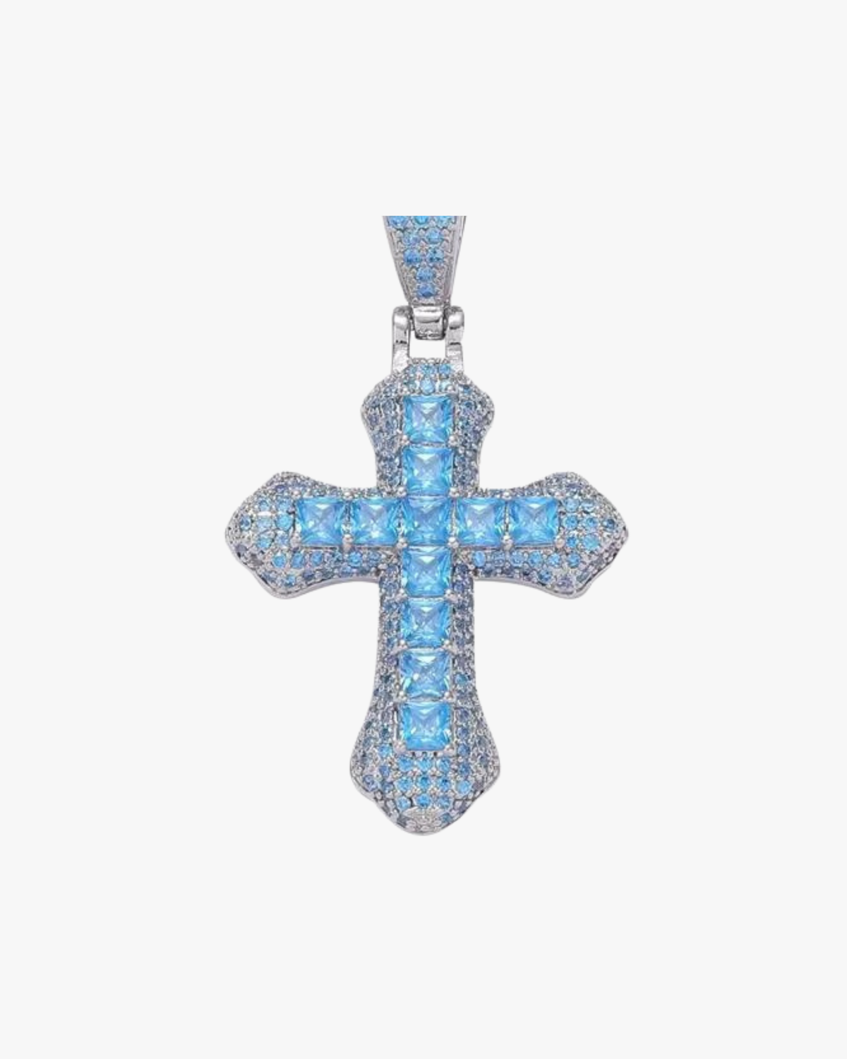 Verdanora Luxury Cross Pendant – Handcrafted with Colored Zircon Stones