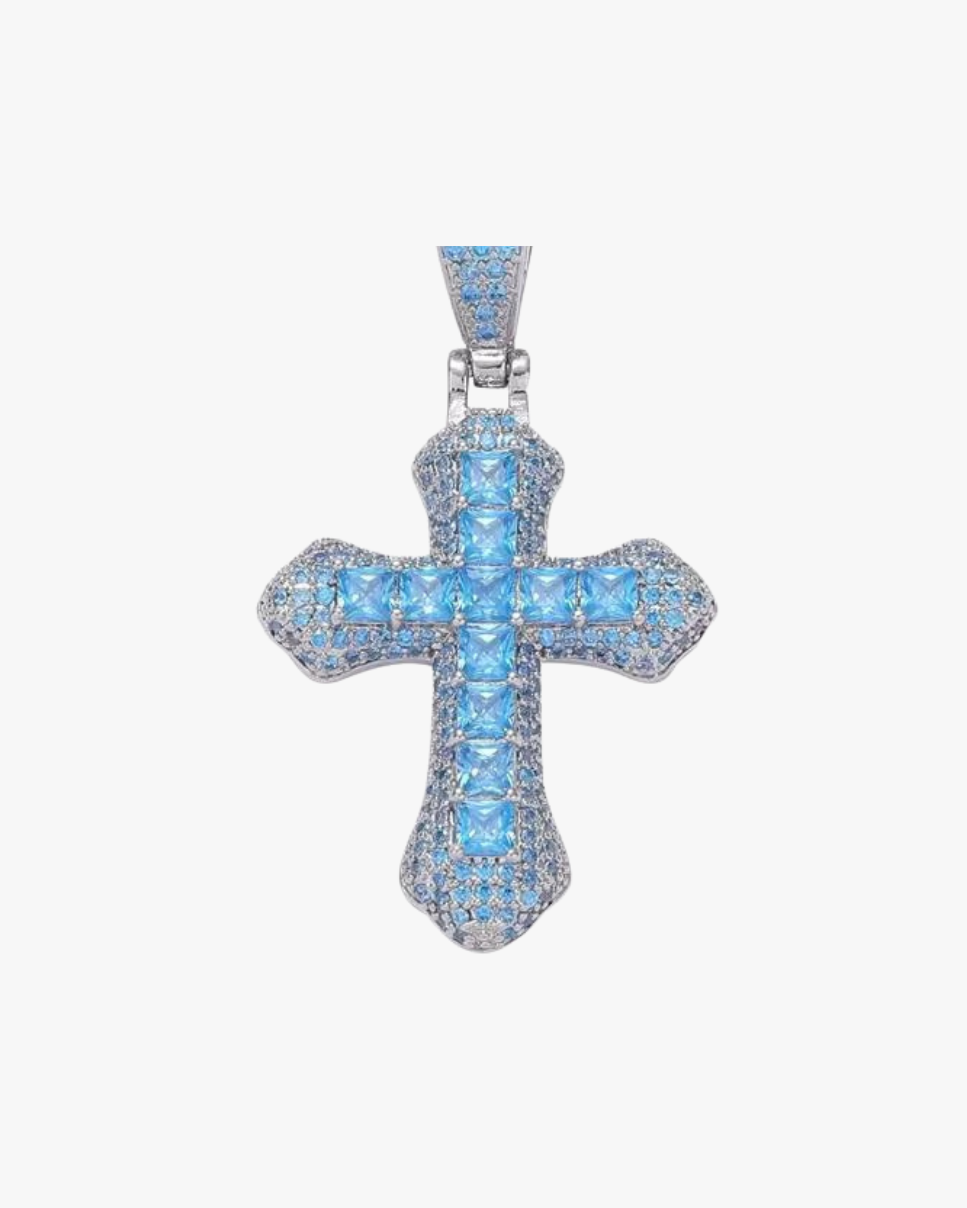 Verdanora Luxury Cross Pendant – Handcrafted with Colored Zircon Stones