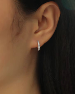 Verdanora Iced Moissanite Hoop Earrings – 925 Sterling Silver, VVS Shine