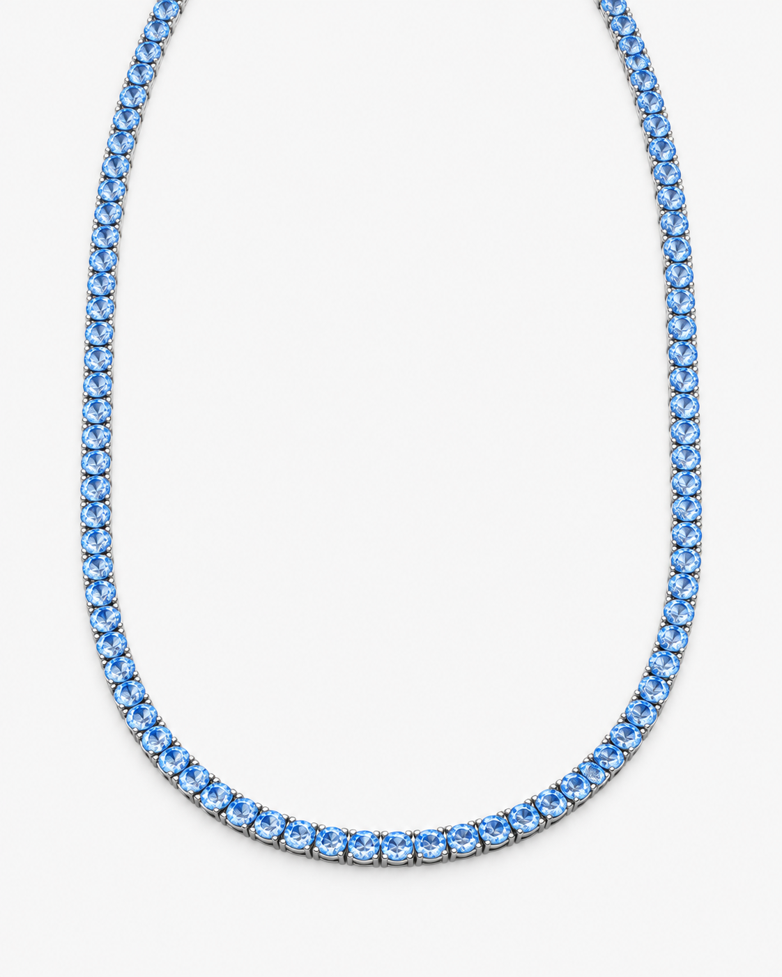 VERDANORA Blue Iced Out Tennis Chain | Premium Zircon | 5 mm