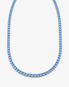 VERDANORA Blue Iced Out Tennis Chain | Premium Zircon | 5 mm