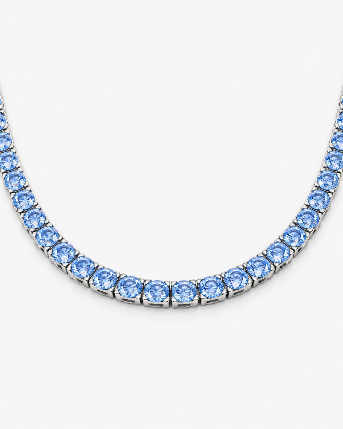 VERDANORA Blue Iced Out Tennis Chain | Premium Zircon | 5 mm