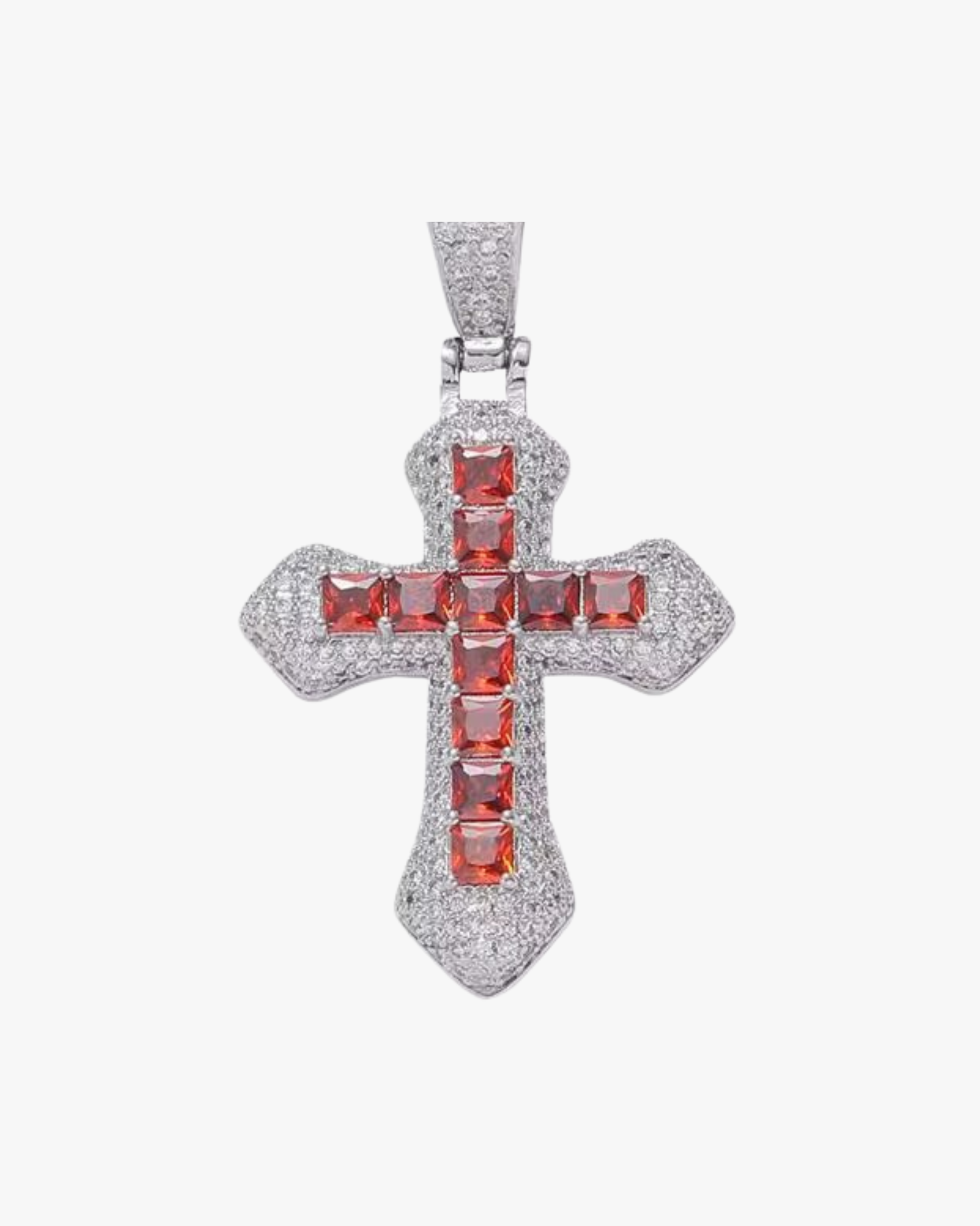 Verdanora Luxury Cross Pendant – Handcrafted with Colored Zircon Stones