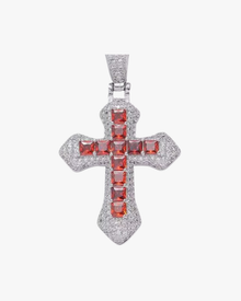 Verdanora Luxury Cross Pendant – Handcrafted with Colored Zircon Stones