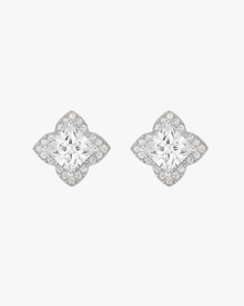 VERDANORA Luxury Moissanite Earrings – 1.2ct Lily Cut Design | 925 Sterling Silver VVS Moissanite Halo Studs for Women | Elegant Gift Jewelry