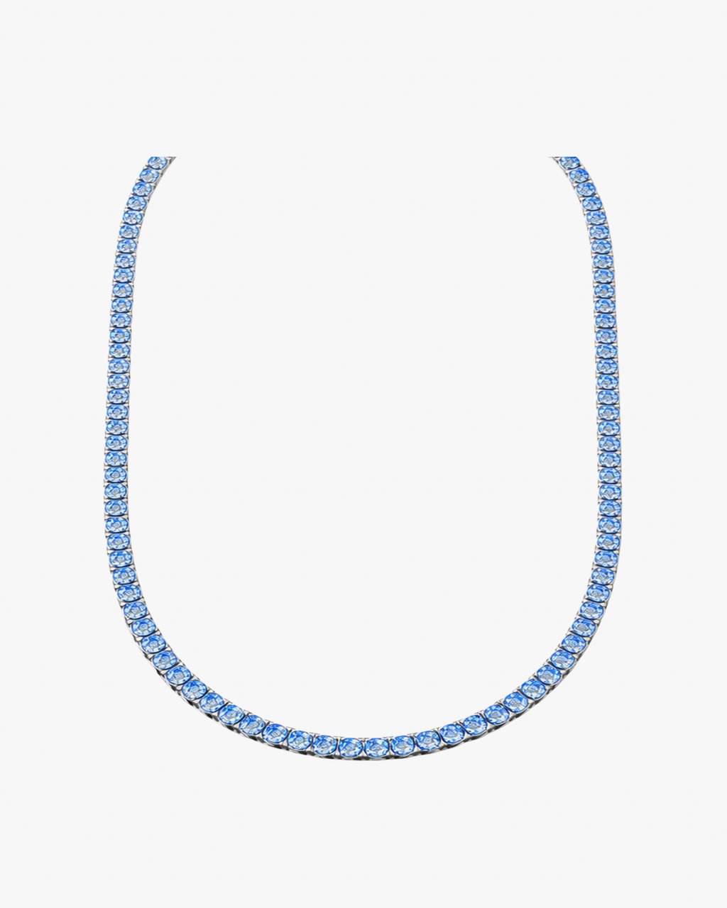 VERDANORA Blue Iced Out Tennis Chain | Premium Zircon | 5 mm