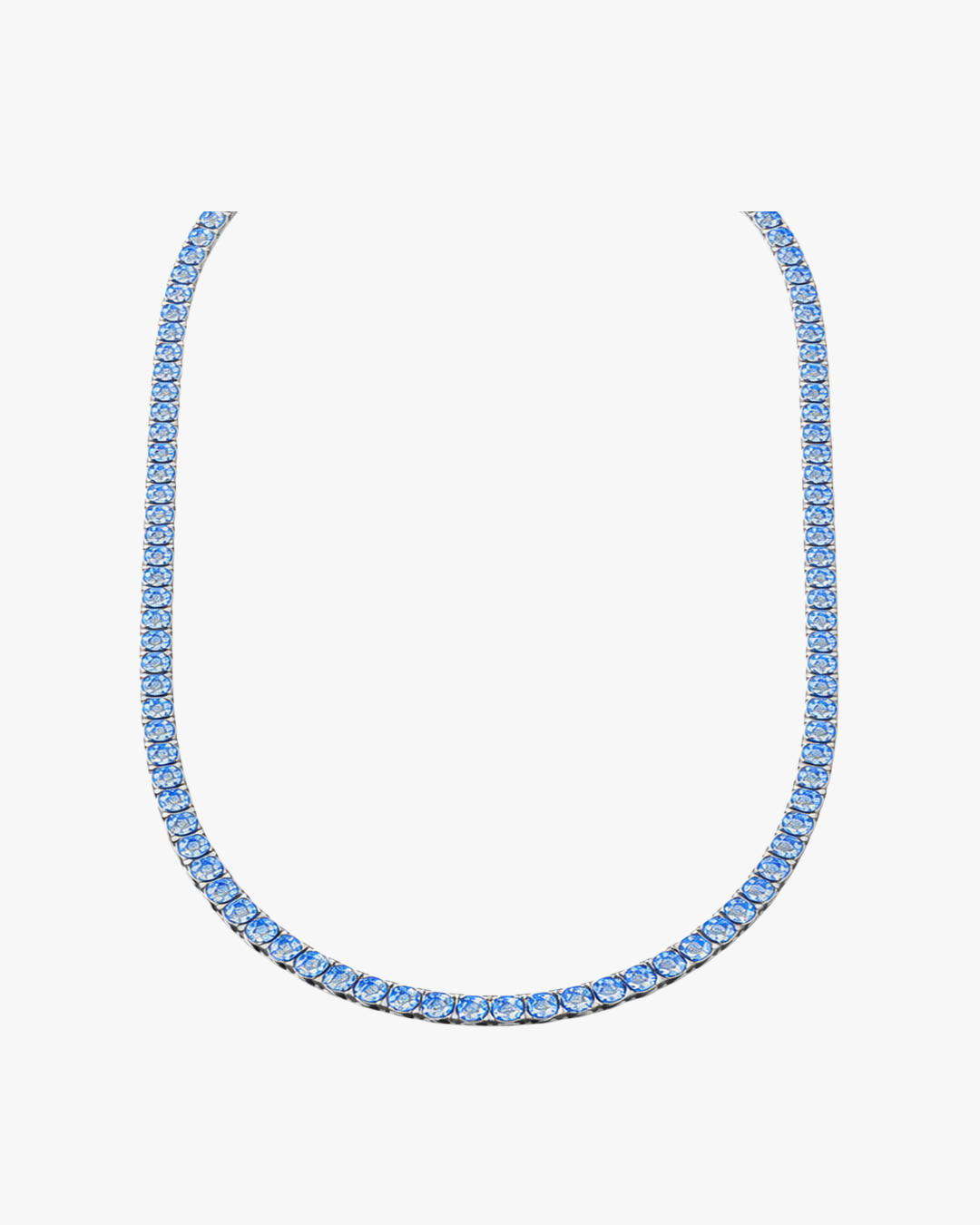 VERDANORA Blue Iced Out Tennis Chain | Premium Zircon | 5 mm