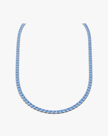 VERDANORA Blue Iced Out Tennis Chain | Premium Zircon | 5 mm