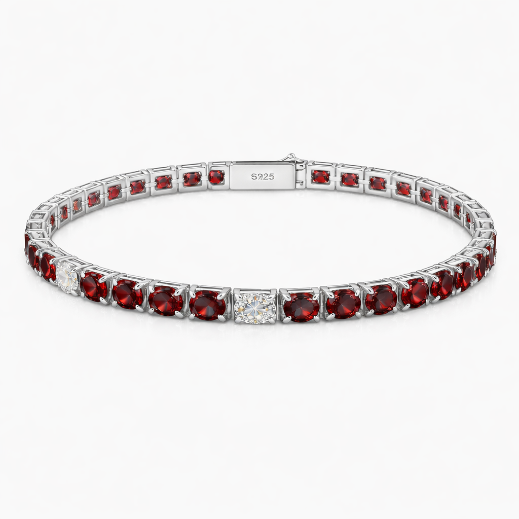 Verdanora Radiant Tennis Zircon Bracelet – Multicolor Sterling Silver Eleganc (Kopie)