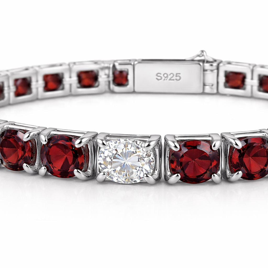 Verdanora Radiant Tennis Zircon Bracelet – Multicolor Sterling Silver Eleganc (Kopie)