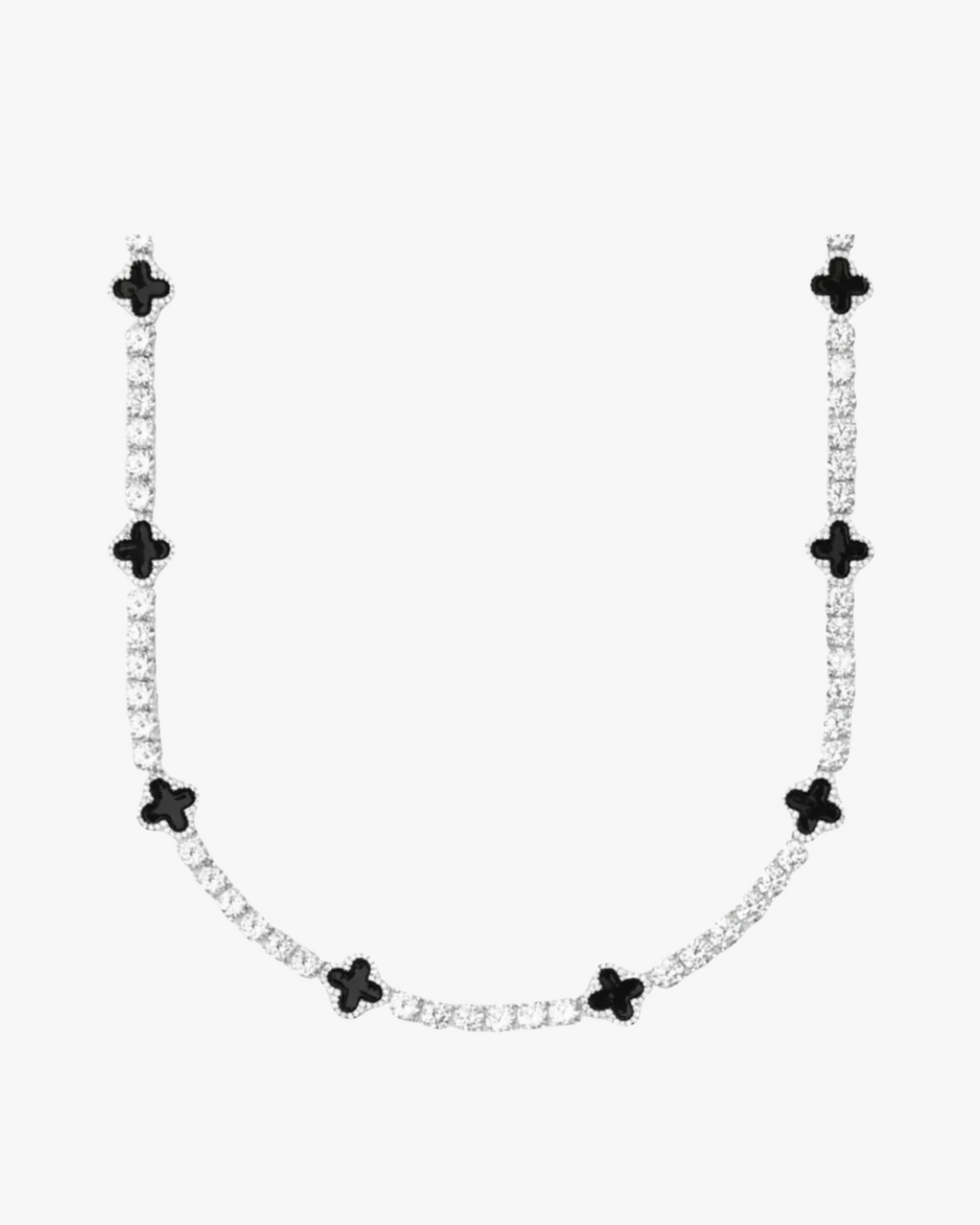 ONYX CLOVER TENNIS CHAIN – ICED OUT