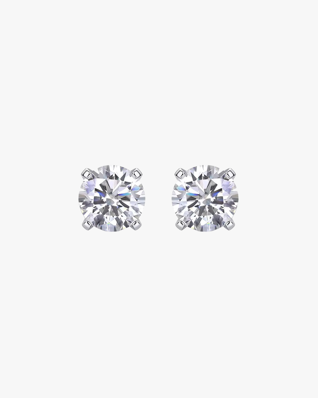 Verdanora Classic Moissanite Stud Earrings – 925 Sterling Silver, VVS Brilliance