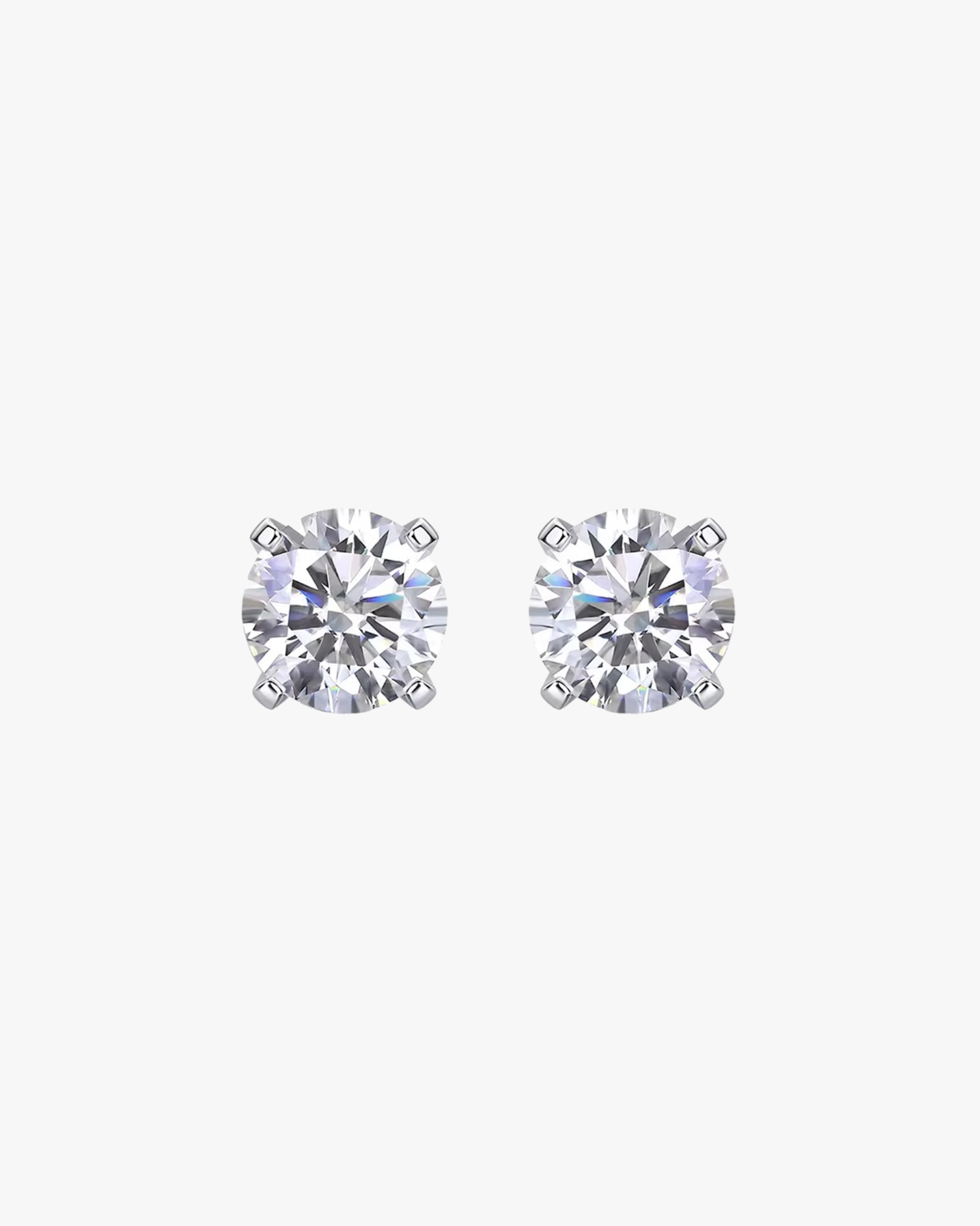 Verdanora Classic Moissanite Stud Earrings – 925 Sterling Silver, VVS Brilliance