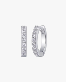 Verdanora Iced Moissanite Hoop Earrings – 925 Sterling Silver, VVS Shine