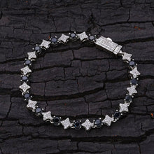Verdanora Star Noir Tennis Bracelet – Black CZ Zirconia 6mm Silver-Plated Hip Hop Jewelry