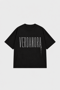 Verdanora Signature Crystal Drop Tee — Noir