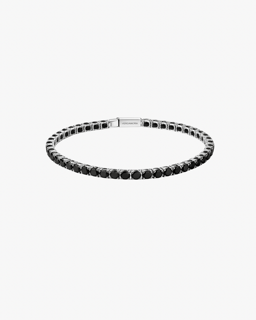 Verdanora Black Fusion Tennis Bracelet Enamel Stone Design