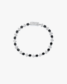 Verdanora Star Noir Tennis Bracelet – Black CZ Zirconia 6mm Silver-Plated Hip Hop Jewelry