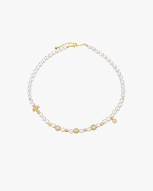 Verdanora Luxe Ice Pearl Chain – Gold-Plated Micro Pavé Zirconia Statement Necklace